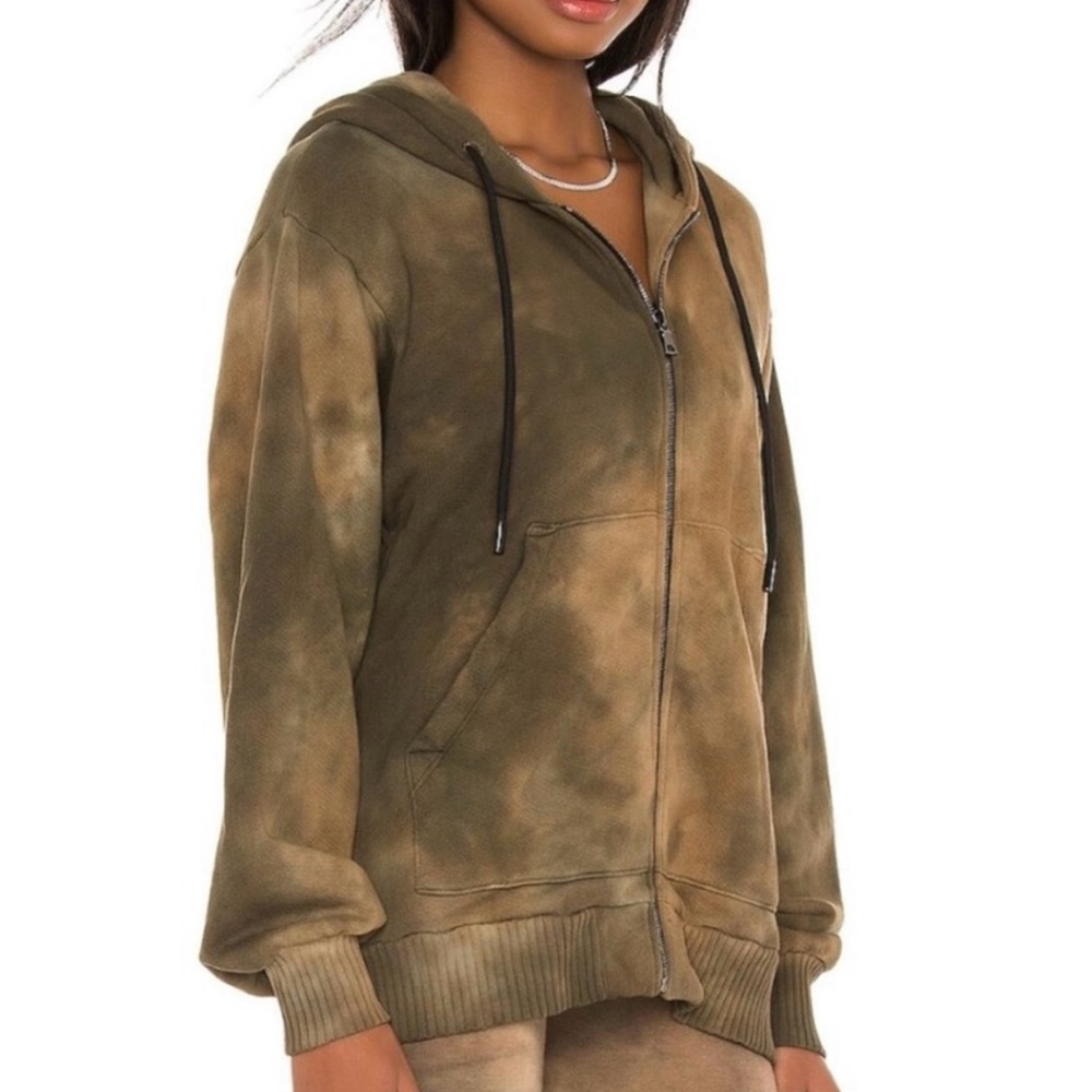 Cotton Citizen Boston Green Tie-Dye Zip-Up Hoodie
